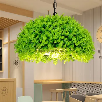 Дизайнерская ретро-люстра в стиле Лофт с имитацией растений, лампа для виллы, коридор, Художественная галерея, бар, Подвесной декор, светодиодный светильник
