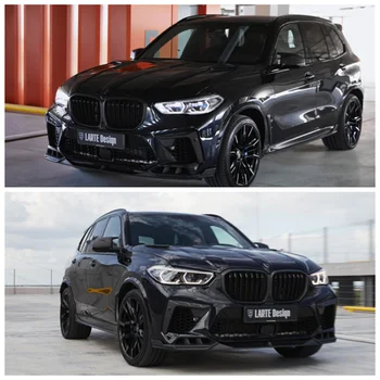 Для BMW F95 X5M 2019-2022 Высококачественный бампер из углеродного волокна, Передняя губа, Задний диффузор, Боковая юбка, Спойлер, обвес, крышка