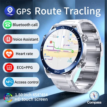 Для Huawei Watch Ultimate Новые Смарт-Часы Мужские NFC ECG + PPG Bluetooth Вызов GPS Трекер Движения Компас Браслет Деловые Умные Часы