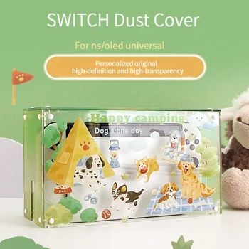 Для Nintendo Switch Case OLED/NS Аксессуары Мультяшная Пыль Прозрачный Акриловый Жесткий Защитный Чехол Для Консольной Игры Switch