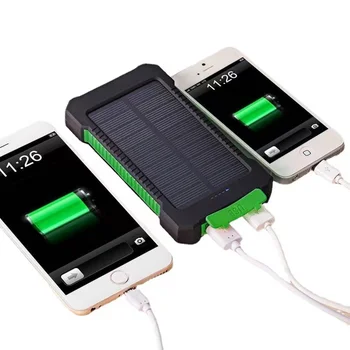Для солнечной батареи Внешний аккумулятор 200000 мАч Быстрая зарядка водонепроницаемый Powerbank с SOS фонариком Повербанк