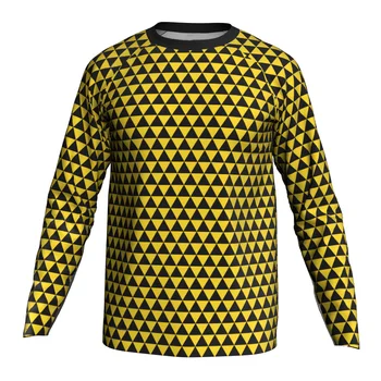 Желтая Рубашка с длинными рукавами для мотокросса, Скоростного спуска, Велоспорт, Джерси для всех горных велосипедов, Спортивная Летняя верхняя одежда для гонок, Защита от пота