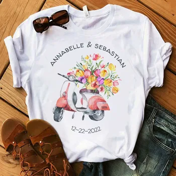 Женская футболка, Летняя футболка с цветочным рисунком 