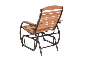 Загородный садовый стул-планер из твердой древесины с подносом в бронзовой раме