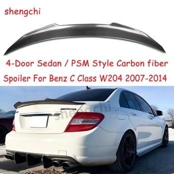 Задний Спойлер W204 PSM Style из Углеродного волокна для Mercedes-Benz C Class W204 4-Дверный Седан, Задний Спойлер на Крышке багажника, Крыло 2007-2014 C180