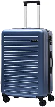 Зарегистрированный багаж TydeCkare 24 дюйма, легкий чемодан в твердой оболочке из АБС + ПК с замком TSA и вращающимися бесшумными колесами, Ледяной синий