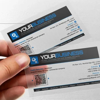 Изготовленная на заказ печать пластиковых визитных карточек, бланков для членства в ПВХ, пластикового материала толщиной 0,38 мм