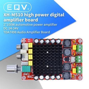 Интеллектуальная Электроника TDA7498 DC14-34V Плата усилителя класса D 2X100 Вт Двухканальный Аудио Стерео Усилитель Xh-M510