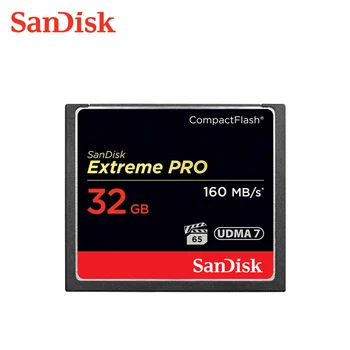 Карта памяти SanDisk 160 М/с 32 Гб64 ГБ 128 ГБ 256 ГБ CF-карта extreme PRO Высокоскоростная компактная флэш-карта для дисков DSLR и HD-видеокамер