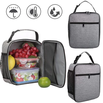Квадратная сумка-ланч-бокс из ткани Оксфорд для женщин, изолированная сумка-холодильник, Переносная сумка для пикника, Термосумка для еды, школьные сумки для детей