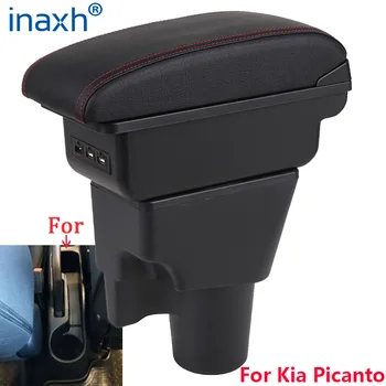 Коробка для подлокотника Kia Picanto Для Kia Picanto 3X-Line Автомобильный Подлокотник детали интерьера Запчасти для модернизации Автомобильные аксессуары Коробка для хранения USB