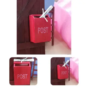 Красивый яркий мини-почтовый ящик ручной работы, аксессуар для кукольного домика, реквизит для фотосессии, мини-почтовый ящик 