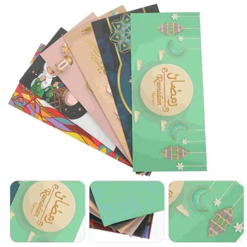 Красные конверты для Праздничных открыток Eid, упаковка, Наполнитель для вечерних Сумок, Бумага Премиум-класса, держатель для Благодарностей