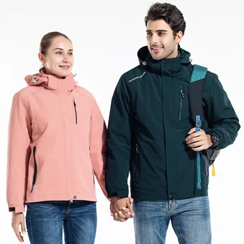Куртка, ветрозащитная пара, термокуртка 3 в 1, новая водонепроницаемая мужская женская одежда для альпинизма, мягкая оболочка