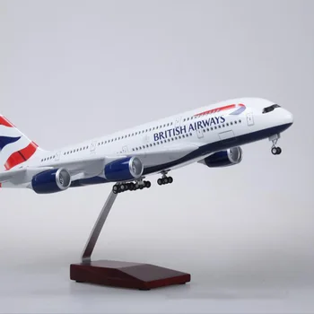 Масштабная модель 1/160, Отлитая Под давлением Из Смолы, Британский Самолет Airbus A380 Авиакомпании Airbus С Коллекцией Фонарей и Колес Для Показа Взрослым Подаркам