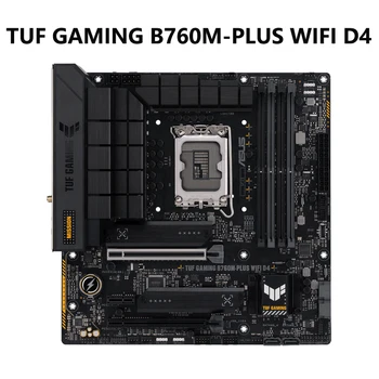 Материнская плата ASUS TUF GAMING B760M-PLUS WIFI D4 Intel 13-12-го поколения LGA 1700 mATX с разъемом PCIe 5.0, 2xPCIe 4.0 M.2 2,5 Гб локальной сети