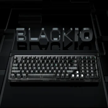Механическая клавиатура MIIIW По индивидуальному заказу BlackIO98 Прозрачный Дизайн с черным Кристаллом MX Jellyfish Структура Прокладки вала RGB Type-c