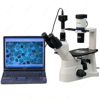 Микроскоп для культивирования тканей-AmScope Поставляет Инвертированный Микроскоп для культивирования тканей с Бесконечным фазовым контрастом 40X-600X + 3-мегапиксельная камера