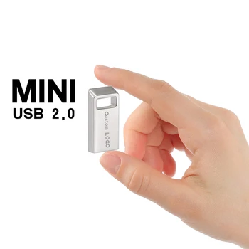 Мини-Металлический флэш-накопитель USB 2.0 Без логотипа, Креативные подарки, флеш-накопитель реальной емкости, Карта памяти 64 ГБ/32 ГБ/16 ГБ/8 ГБ/4 ГБ, U-диск