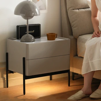 Многофункциональные Скандинавские Тумбочки Для Хранения Деревянная Прикроватная Тумбочка для гостиной Bluetooth Mesa De Noche Simplicity Furniture ZLXP