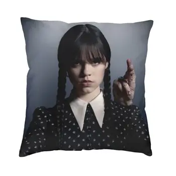 Модный Чехол для подушки Wednesday Addams, украшение, 3D Двусторонняя печать, Сверхъестественный Фильм ужасов, Чехол для дивана
