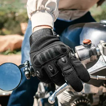 Мотоциклетные перчатки с сенсорным экраном, искусственная кожа, жесткий кулак, защитное снаряжение для полных пальцев, Гонки, Езда, Охота, Мото, мотокросс
