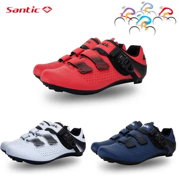 Мужская обувь Santic, Легкие Высококачественные Дышащие Нескользящие Велосипедные Кроссовки MTB, Спортивная обувь для Шоссейных гонок