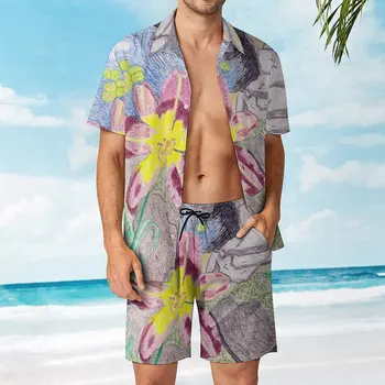 Мужской Пляжный костюм с водопадом, Классический костюм из 2 предметов, Высококачественный Домашний Размер США