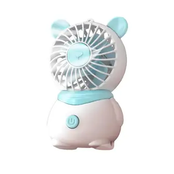 Мультяшный настольный вентилятор с рисунком свиньи, Милый маленький портативный вентилятор, настольный вентилятор, USB-портативные вентиляторы, портативный перезаряжаемый портативный вентилятор с бесшумной свиньей