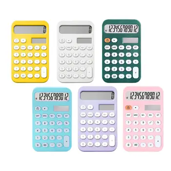 Настольный калькулятор 12-значный финансовый калькулятор с овальными кнопками ЖК-дисплей для офиса, домашнего бизнеса Стандартный калькулятор