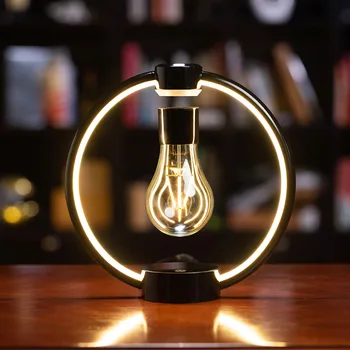 Новая Лампа с магнитной левитацией, Ретро атмосферная лампа, RGB светодиодный ночник, защита глаз, USB лампа для спальни, домашний декор, подарок