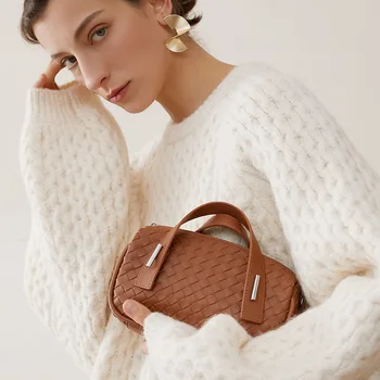 Новая женская сумка из натуральной кожи, женская модная легкая роскошная минималистичная сумка через плечо, сумка-мессенджер