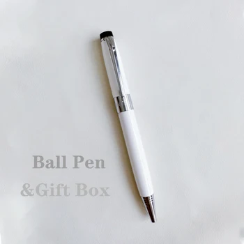 Новая шариковая ручка Mb Rotate Серии Pure White, минималистичная студенческая ручка для письма, деловая черная шариковая ручка и подарочная коробка