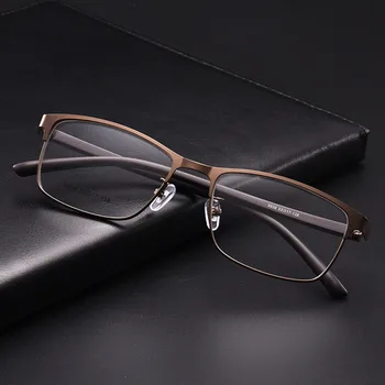 Новые Ультралегкие ретро Стальные очки в оправе, Мужские Простые Деловые Очки для близорукости, Женские Гибкие Удобные Очки с круглой ножкой