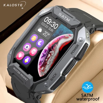 Новые умные часы 2022 KALSOTE, прочные уличные умные часы, кровяное давление 5ATM, IP68, Водонепроницаемые Bluetooth, Мужские Умные часы для Android