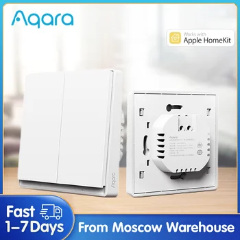 Новый Умный Настенный Выключатель Aqara E1 ZigBee 3,0 Умный Дом Беспроводной Ключевой Выключатель Света Противопожарный Провод Без Нейтрали Для Xiaomi Home Homekit