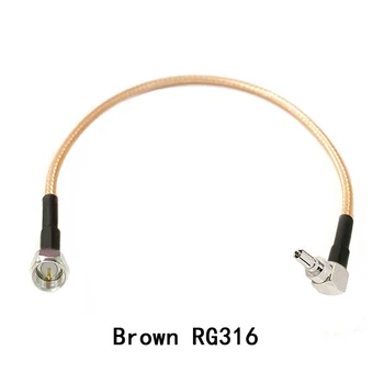 Новый Штекер F К Прямоугольному разъему CRC9 RG316 Адаптер Коаксиального кабеля 15 см 6 дюймов с Косичкой для Huawei E3272 E367 E5373