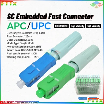 Новый оригинальный быстрый оптический разъем SC APC Инструмент для холодного подключения SC UPC Волоконно-оптический быстрый разъем