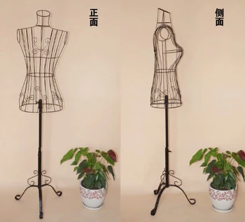 Новый проволочный манекен в форме платья, манекен, декор для бутика одежды, металлическая витрина магазина