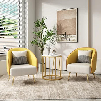 Обивочная ткань Кожаные обеденные стулья Современный металлический итальянский мобильный шезлонг Nordic Living Room Silla Comedor Мебель для дома