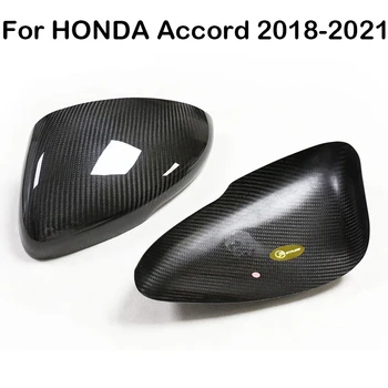 Обновите чехлы из настоящего углеродного волокна для HONDA ACCORD 10th 2018-2021, чехлы для зеркал заднего вида, автомобильные крышки, Автоаксессуары