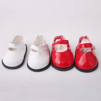 Обувь для кукол 9 см, Кожаная обувь, Красные, белые Кроссовки ручной работы, игрушки для кукол, Аксессуары, подарки для детей