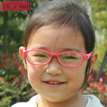 Овальные резиновые очки Chashma, детские гибкие силиконовые оправы для очков для девочек и мальчиков