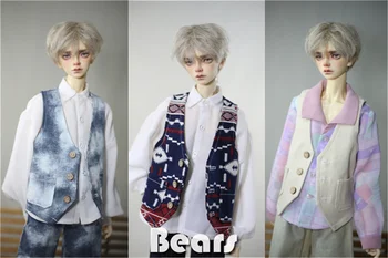 Одежда BJD 1/4 и 1/3 & дядя 3 цвета, жилет, пальто, аксессуары для кукол bjd