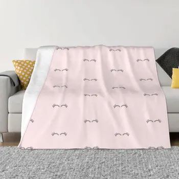Одеяла с рисунком ресниц, фланелевые Летние красивые глаза, Многофункциональные супер теплые одеяла для кровати, Автомобильное одеяло