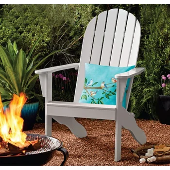 Опорный деревянный уличный стул Adirondack, уличный стул белого Цвета, садовый стул, садовая мебель