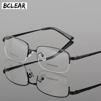Оптическая оправа для очков BCLEAR из сплава с половинной оправой, оправа для очков для мужчин и женщин, модные брендовые дизайнерские оправы для деловых людей