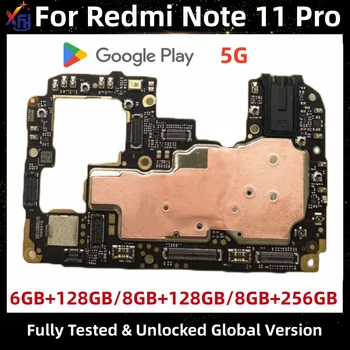 Оригинальные Разблокированные материнские платы для Xiaomi Redmi Note 11 Pro, материнская плата 5G с глобальной прошивкой MIUI 13