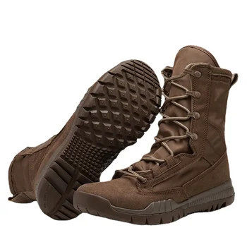 Оригинальные мужские военные ботинки, черно-коричневые военные тактические тренировочные ботинки, модная брендовая мужская обувь, уличные боевые ботинки, мужские