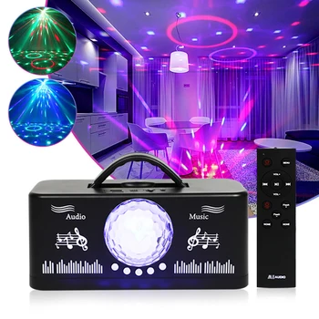 Освещение сцены DJ Bluetooth Акустическая система Портативная USB Перезаряжаемая с поддержкой RGB Disco Magic Ball TF Карта Лампа для свадебной вечеринки
